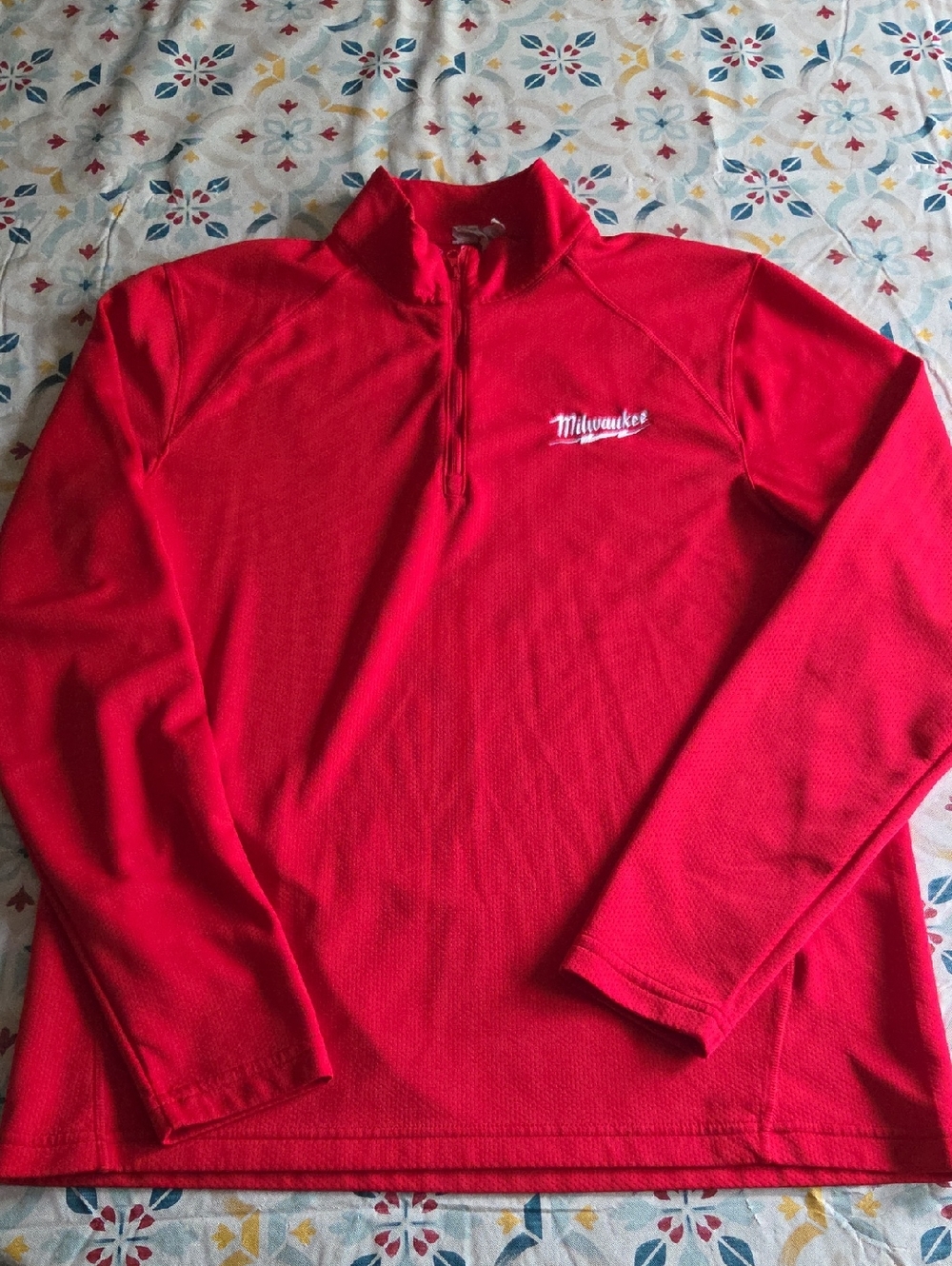 Milwaukee Men's Red Lightweight Quarter-Zip Shirt Jacket
